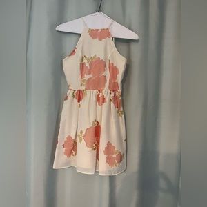 Cream and Pink Floral Dress